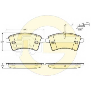 Колодки тормозные дисковые для RENAULT KANGOO Express(FW0/1#), KANGOO(KW0/1#) <b>GIRLING 6119411 / 24693</b>