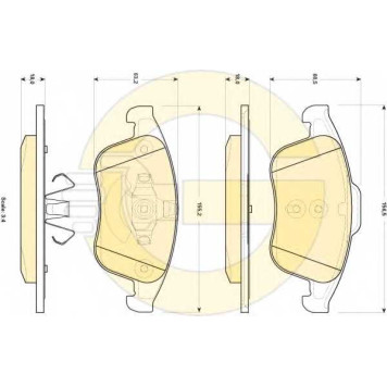 Колодки тормозные дисковые для RENAULT LATITUDE(L70#) <b>GIRLING 6118962 / 24709</b>