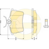Колодки тормозные дисковые для CITROEN BERLINGO(B9,MF) / PEUGEOT 308, PARTNER <b>GIRLING 6117991 / 24765</b>