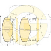 Колодки тормозные дисковые для ACURA TLX / HONDA ACCORD(CU) <b>GIRLING 6134779 / 24766</b>