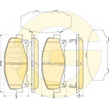 Колодки тормозные дисковые для ACURA TLX / HONDA ACCORD(CU) <b>GIRLING 6134779 / 24766</b>