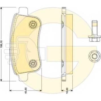 Колодки тормозные дисковые для RENAULT FLUENCE(L30#), GRAND(JZ0/1#), MEGANE(BZ0#, DZ0/1#, EZ0/1#, KZ0/1), SCENIC(JZ0/1#) <b>GIRLING 6117911 / 24820</b>