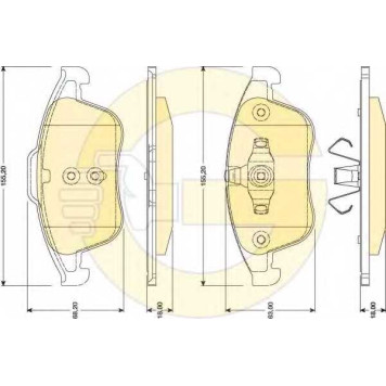 Колодки тормозные дисковые для RENAULT CLIO, GRAND(JZ0/1#), MEGANE(BZ0#, DZ0/1#, EZ0/1#, KZ0/1), SCENIC(JZ0/1#) <b>GIRLING 6117902 / 24826</b>