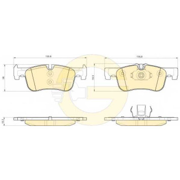 Колодки тормозные дисковые для BMW 1(F20,F21), 2(F22,F23,F87) <b>GIRLING 6119352 / 24912</b>