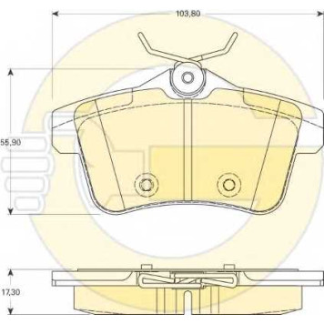 Колодки тормозные дисковые для CITROEN C4(B7), DS4, DS5 / JEEP GRAND CHEROKEE(WK,WK2) / PEUGEOT 3008, 308(4A#,4C#), 5008, 508, RCZ <b>GIRLING 6118281 / 24922</b>