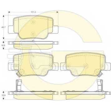Колодки тормозные дисковые для TOYOTA VERSO(#AUR2#,#ZGR2#) <b>GIRLING 6135474 / 24926</b>