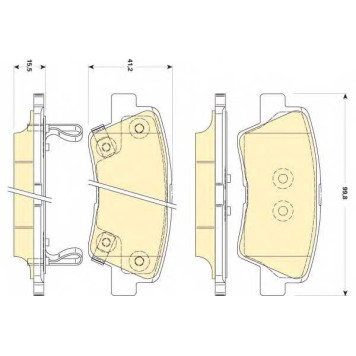 Колодки тормозные дисковые для HYUNDAI ACCENT, ELANTRA, GRANDEUR, i10, i30 CW, i30, i40 CW, i40, SONATA, TUCSON, VELOSTER / KIA OPIRUS, OPTIMA, RIO, SOUL <b>GIRLING 6134949 / 24934</b>