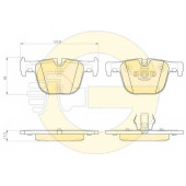 Колодки тормозные дисковые для BMW 3(F30,F31,F34,F35,F80), 4(F32,F33,F36,F82,F83) <b>GIRLING 6119372 / 25026</b>
