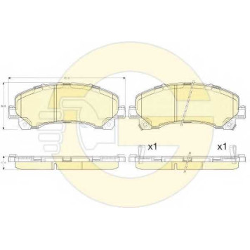 Колодки тормозные дисковые для CHEVROLET TRAILBLAZER(31UX) / ISUZU D-MAX(8DH,TFR,TFS) <b>GIRLING 6135455 / 25149</b>