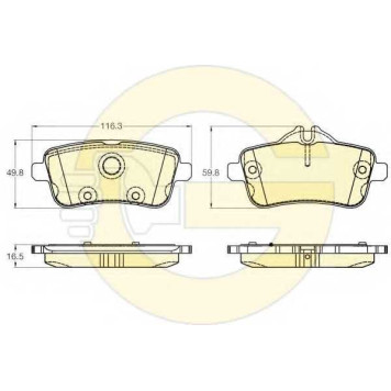Колодки тормозные дисковые для MERCEDES A(W176), CLA(C117,X117), GL(X166), GLA(X156), GLS(X166), M(W166), SLK(R172) <b>GIRLING 6119471 / 25215</b>