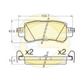 Колодки тормозные дисковые для MAZDA CX-3(DK), CX-5(GH,KE) <b>GIRLING 6135395 / 25540</b>