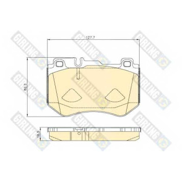 Колодки тормозные дисковые для MERCEDES C(C205,S205,W205) <b>GIRLING 6120785 / 25997</b>
