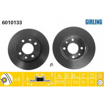 Тормозной диск GIRLING 6010133