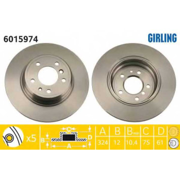 Тормозной диск GIRLING 6015974