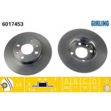 Тормозной диск GIRLING 6017453