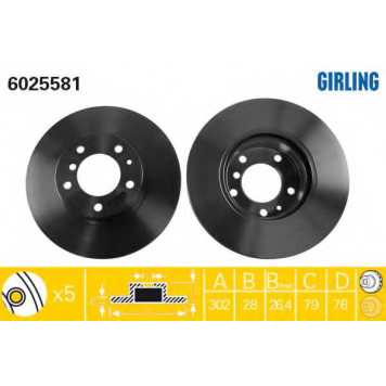 Тормозной диск GIRLING 6025581