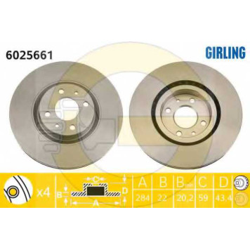 Тормозной диск GIRLING 6025661