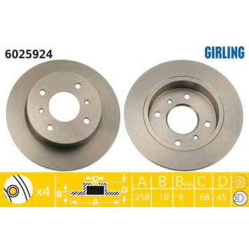 Тормозной диск GIRLING 6025924