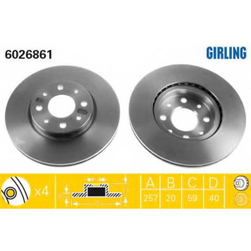 Тормозной диск GIRLING 6026861
