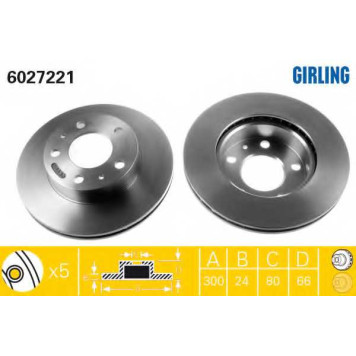 Тормозной диск GIRLING 6027221