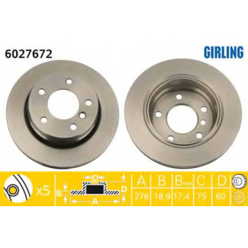Тормозной диск GIRLING 6027672