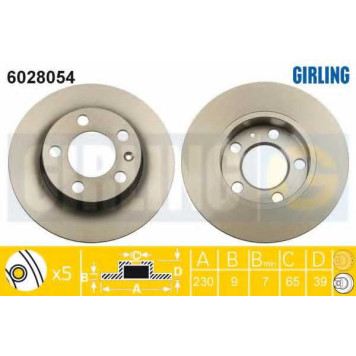 Тормозной диск GIRLING 6028054