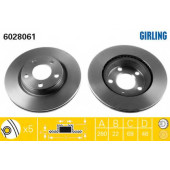 Тормозной диск GIRLING 6028061