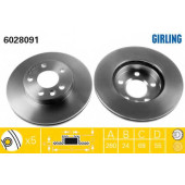 Тормозной диск GIRLING 6028091
