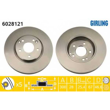 Тормозной диск GIRLING 6028121