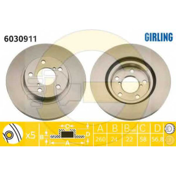 Тормозной диск GIRLING 6030911