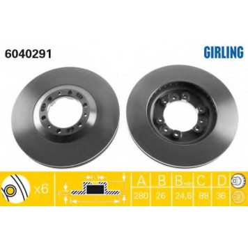 Тормозной диск GIRLING 6040291