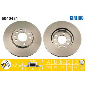 Тормозной диск GIRLING 6040481