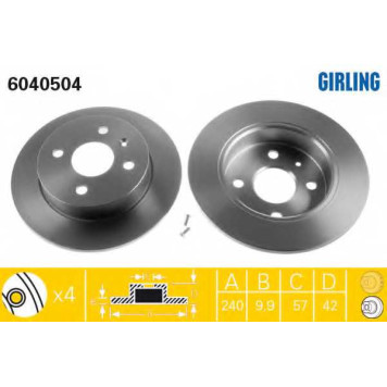 Тормозной диск GIRLING 6040504