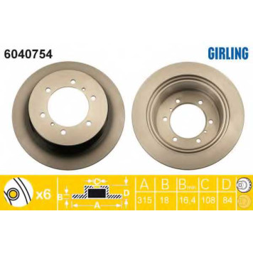 Тормозной диск GIRLING 6040754