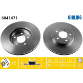 Тормозной диск GIRLING 6041471