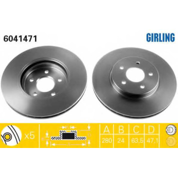 Тормозной диск GIRLING 6041471