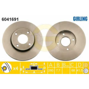 Тормозной диск GIRLING 6041691