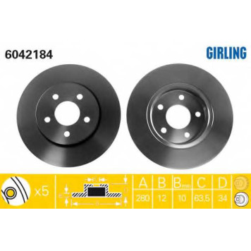 Тормозной диск GIRLING 6042184