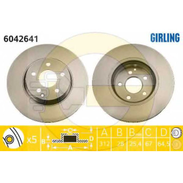 Тормозной диск GIRLING 6042641