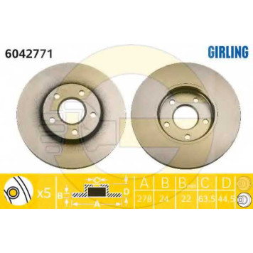 Тормозной диск GIRLING 6042771