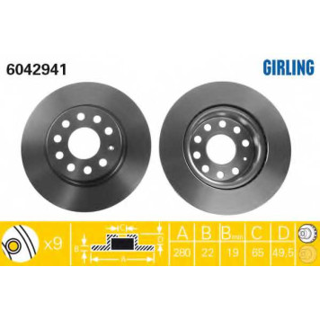 Тормозной диск GIRLING 6042941