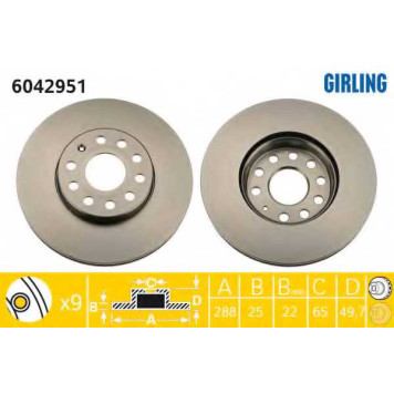 Тормозной диск GIRLING 6042951