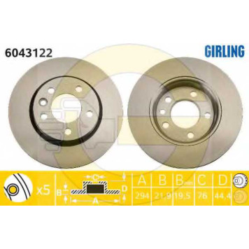 Тормозной диск GIRLING 6043122