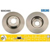 Тормозной диск GIRLING 6043495