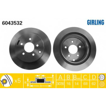 Тормозной диск GIRLING 6043532