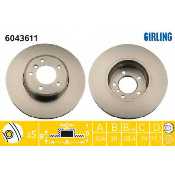 Тормозной диск GIRLING 6043611