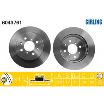 Тормозной диск GIRLING 6043761