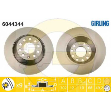 Тормозной диск GIRLING 6044344