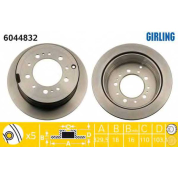 Тормозной диск GIRLING 6044832