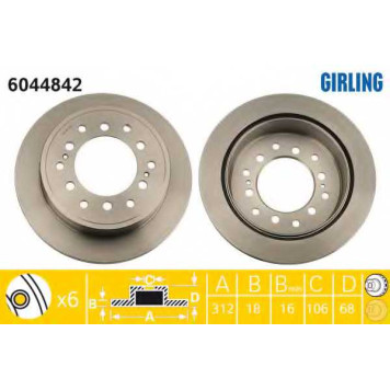 Тормозной диск GIRLING 6044842